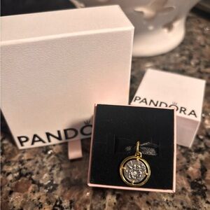 Pandora Gold and Silver Cupids Medallion Charm Medallion Charm NIB